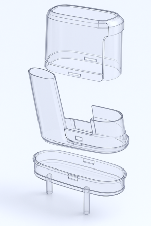 Customized PC plastic casing for e-cigarette devices